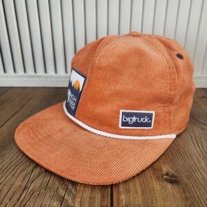 Big Truck High Fives Snapback Corduroy Hat Cap Orange Rope Hipster River Rafter